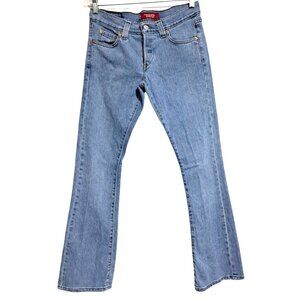 Y2K Levis Low Slouch Stretch Jeans Womens Junior Size 5 M Bootcut Blue Denim Jea